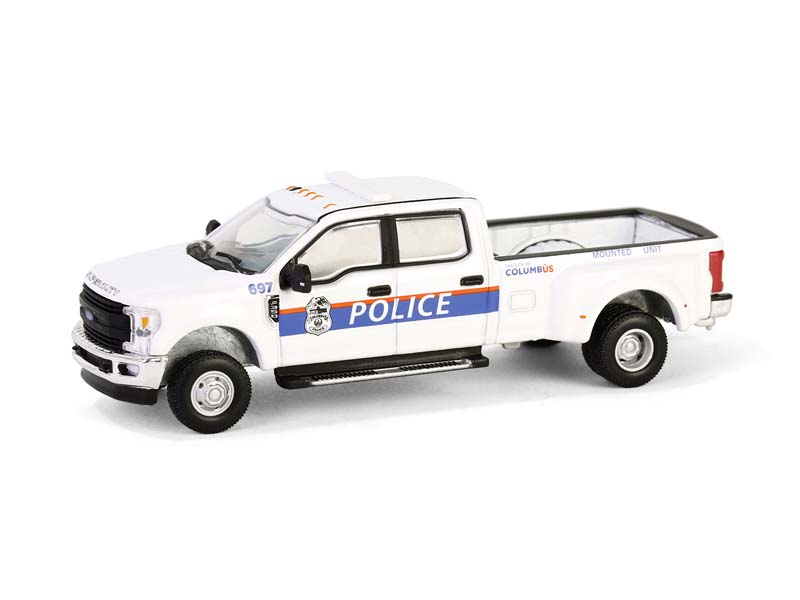 2019 Ford F-350 XL Dually - Columbus Division of Police Mounted Unit (Dually Drivers Series 15) Diecast 1:64 Scale Model - Greenlight 46150E