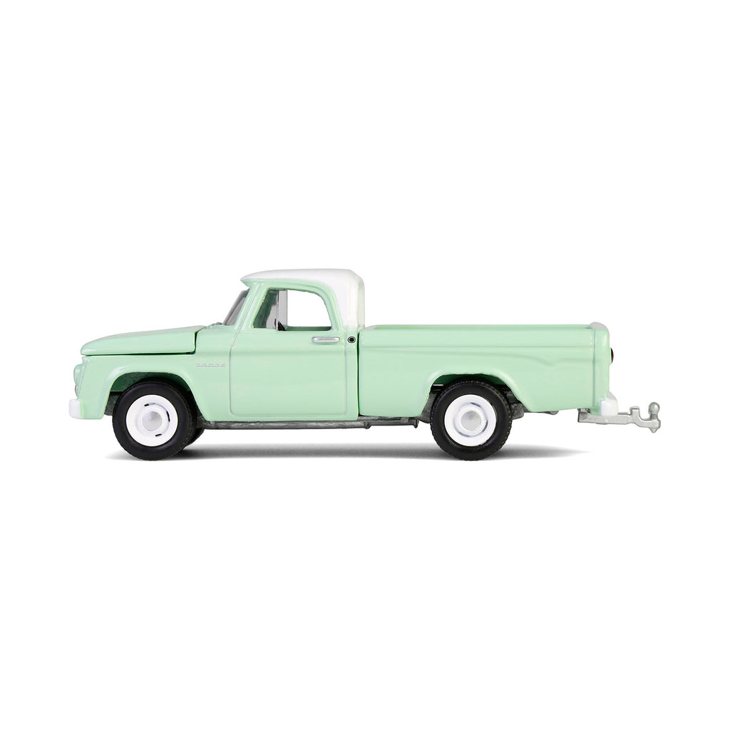 1964 Dodge D-200 Sweptline - Turf Green & White (Down on the Farm Series 10) Diecast 1:64 Scale Model - Greenlight 48100B