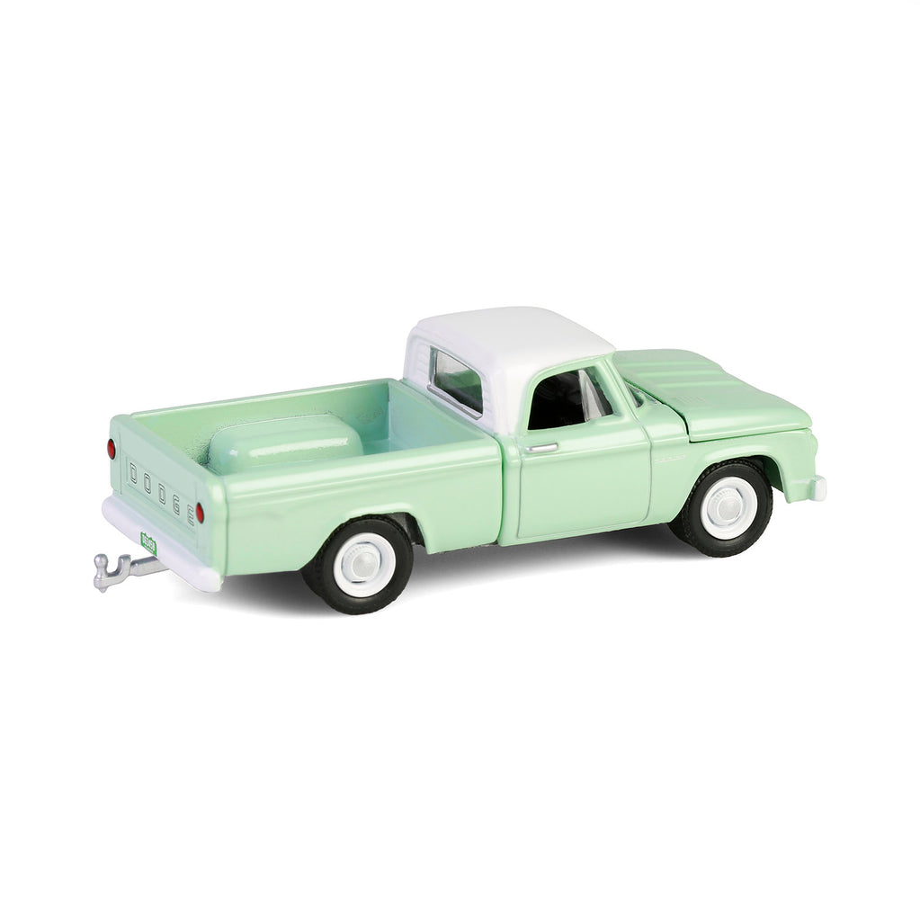 1964 Dodge D-200 Sweptline - Turf Green & White (Down on the Farm Series 10) Diecast 1:64 Scale Model - Greenlight 48100B