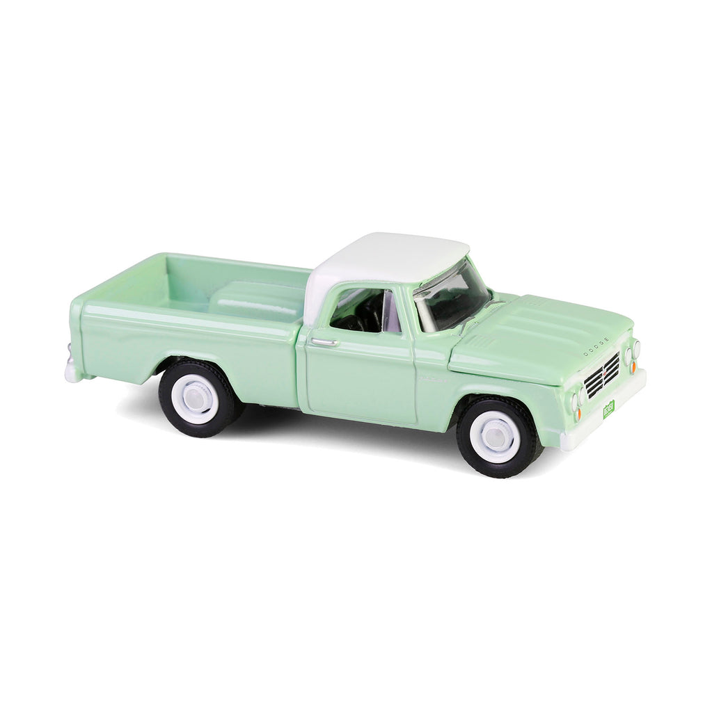 1964 Dodge D-200 Sweptline - Turf Green & White (Down on the Farm Series 10) Diecast 1:64 Scale Model - Greenlight 48100B