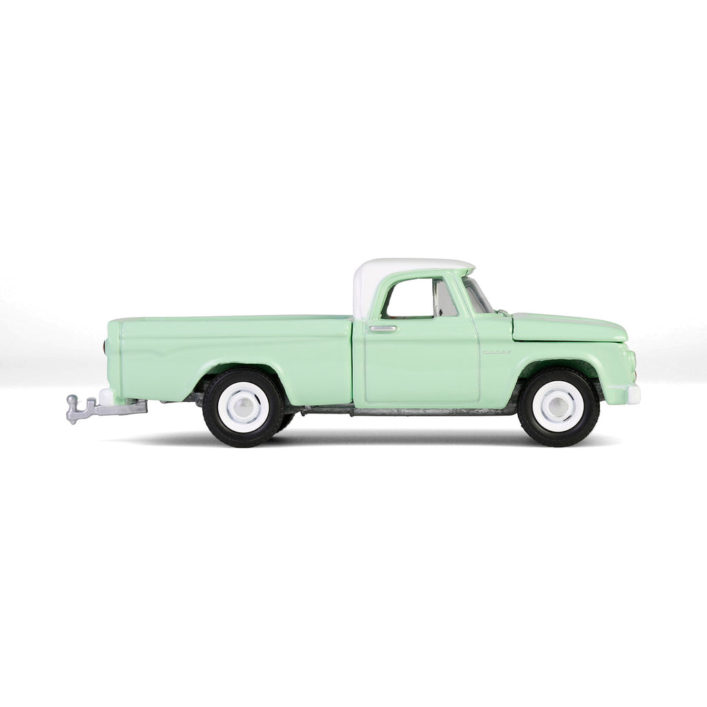 1964 Dodge D-200 Sweptline - Turf Green & White (Down on the Farm Series 10) Diecast 1:64 Scale Model - Greenlight 48100B