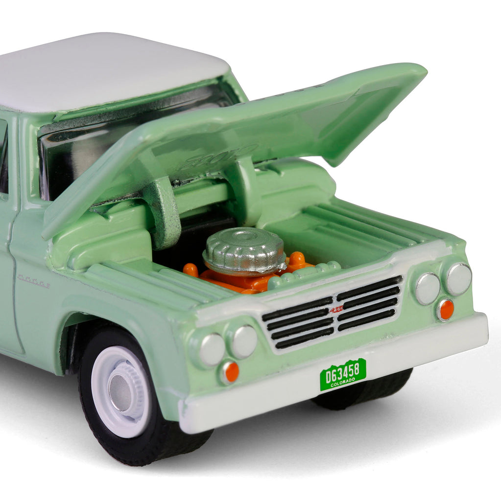 1964 Dodge D-200 Sweptline - Turf Green & White (Down on the Farm Series 10) Diecast 1:64 Scale Model - Greenlight 48100B