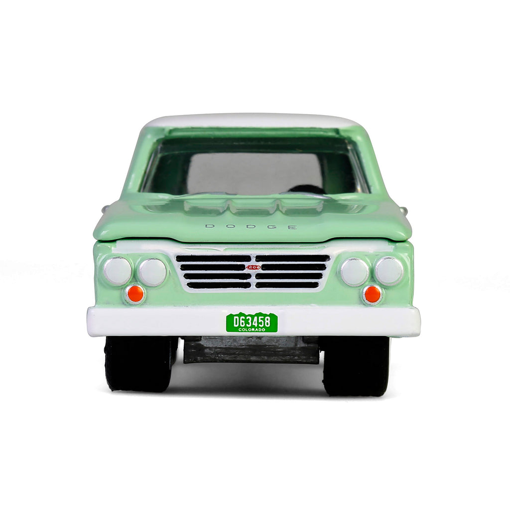 1964 Dodge D-200 Sweptline - Turf Green & White (Down on the Farm Series 10) Diecast 1:64 Scale Model - Greenlight 48100B