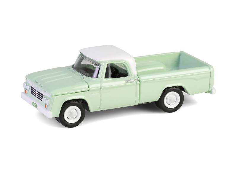 1964 Dodge D-200 Sweptline - Turf Green & White (Down on the Farm Series 10) Diecast 1:64 Scale Model - Greenlight 48100B