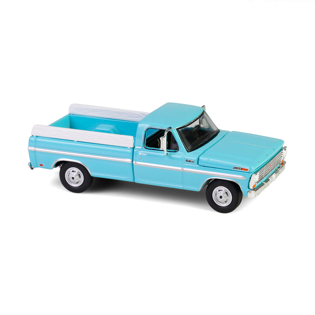 1969 Ford F-250 Farm & Ranch Special - Reef Aqua (Down on the Farm Series 10) Diecast 1:64 Scale Model - Greenlight 48100C