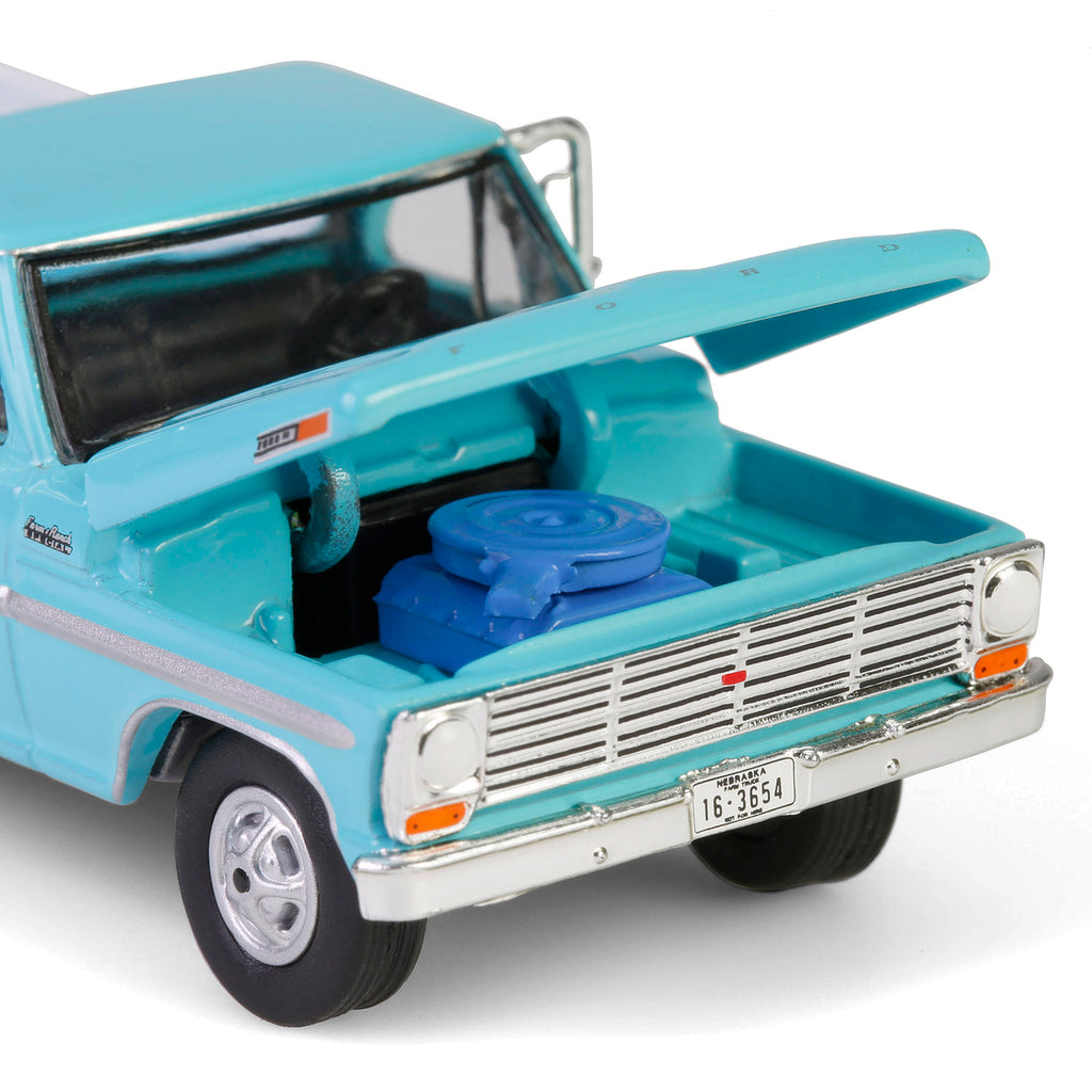 1969 Ford F-250 Farm & Ranch Special - Reef Aqua (Down on the Farm Series 10) Diecast 1:64 Scale Model - Greenlight 48100C