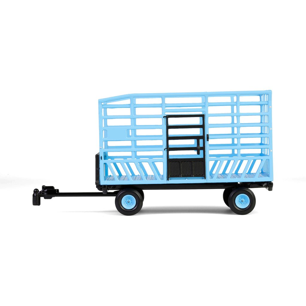 Bale Throw Wagon - Light Blue (Down on the Farm Series 10) Diecast 1:64 Scale Model - Greenlight 48100F