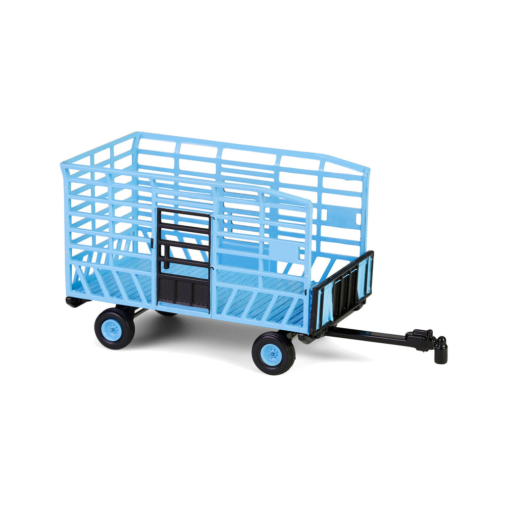 Bale Throw Wagon - Light Blue (Down on the Farm Series 10) Diecast 1:64 Scale Model - Greenlight 48100F