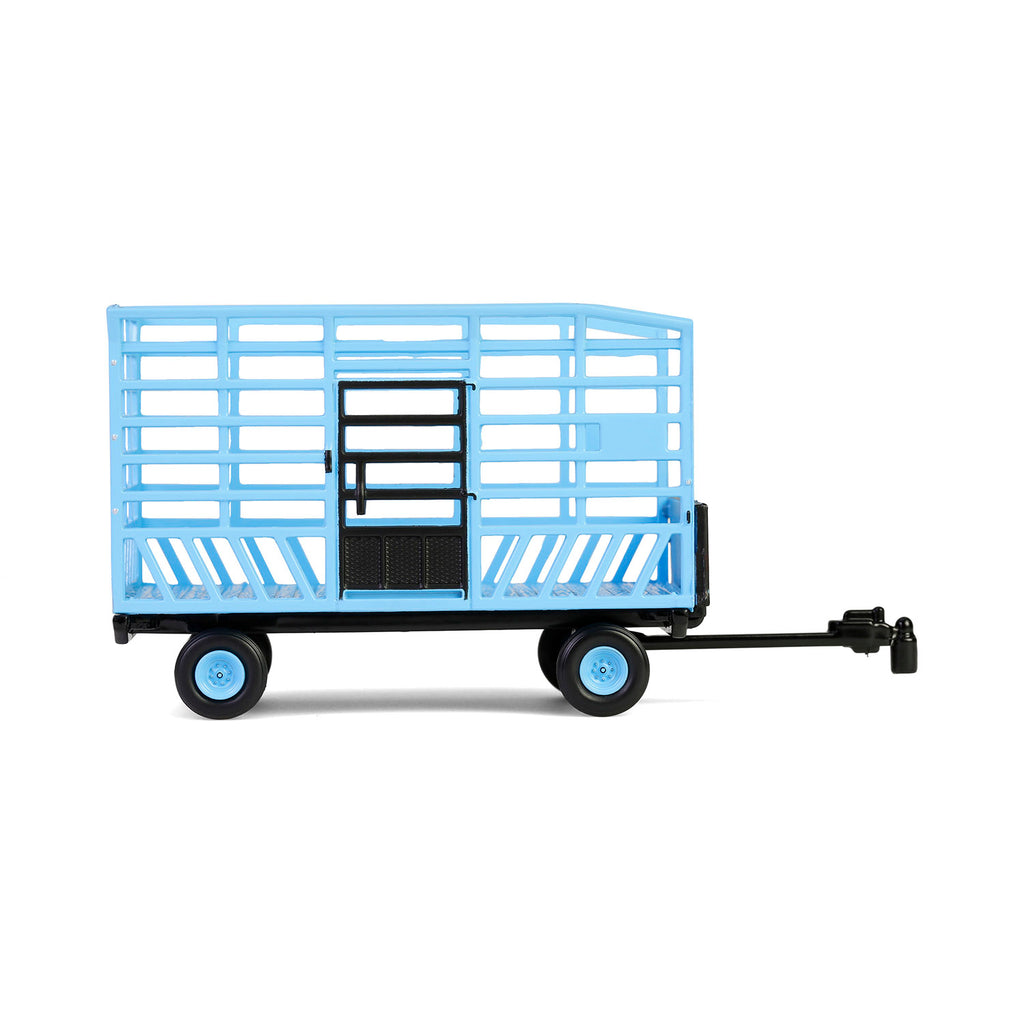 Bale Throw Wagon - Light Blue (Down on the Farm Series 10) Diecast 1:64 Scale Model - Greenlight 48100F