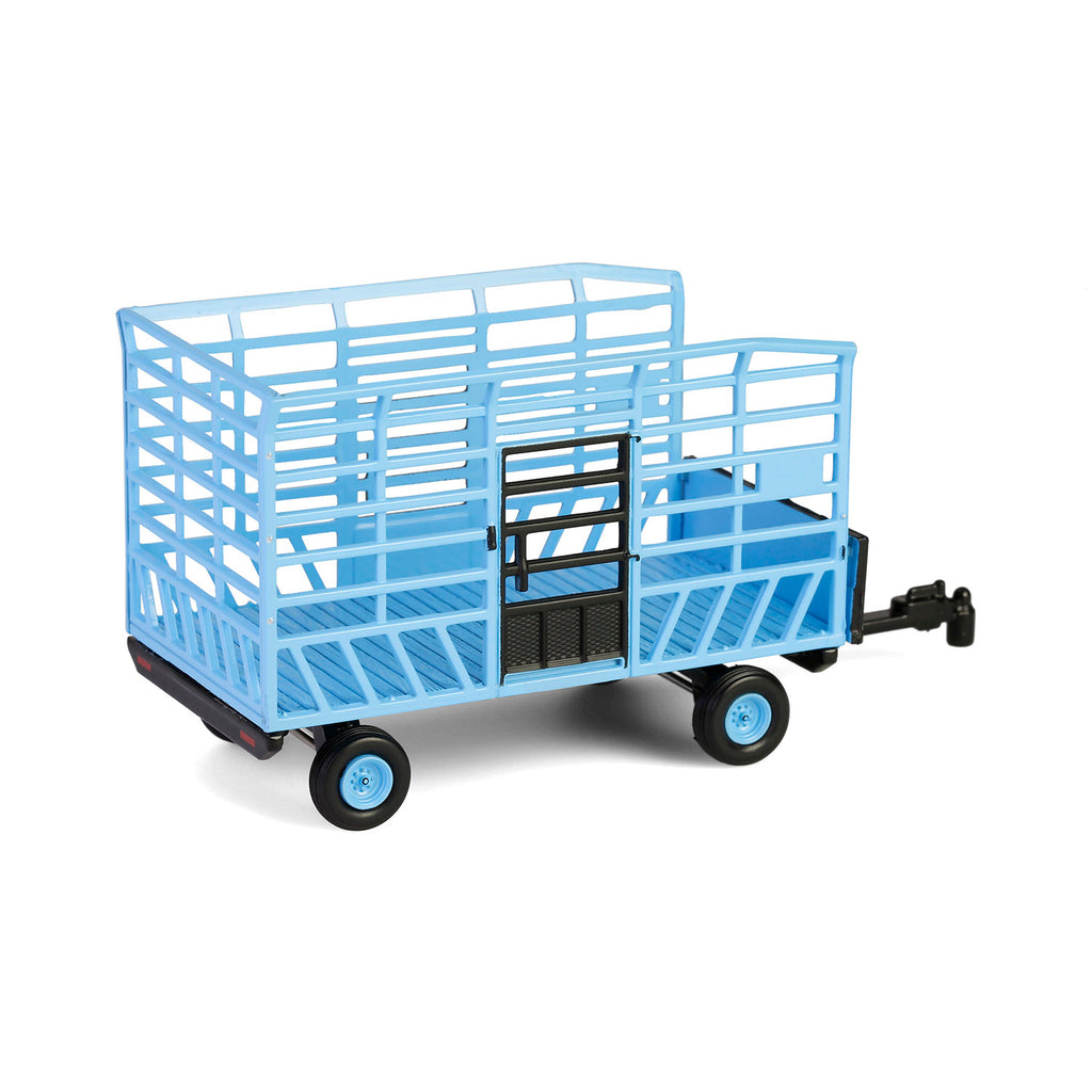 Bale Throw Wagon - Light Blue (Down on the Farm Series 10) Diecast 1:64 Scale Model - Greenlight 48100F