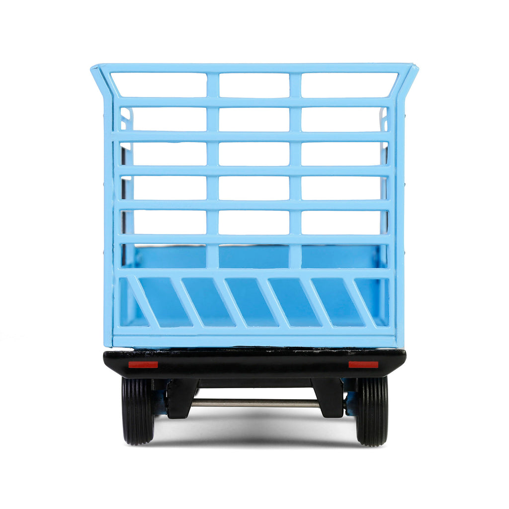 Bale Throw Wagon - Light Blue (Down on the Farm Series 10) Diecast 1:64 Scale Model - Greenlight 48100F