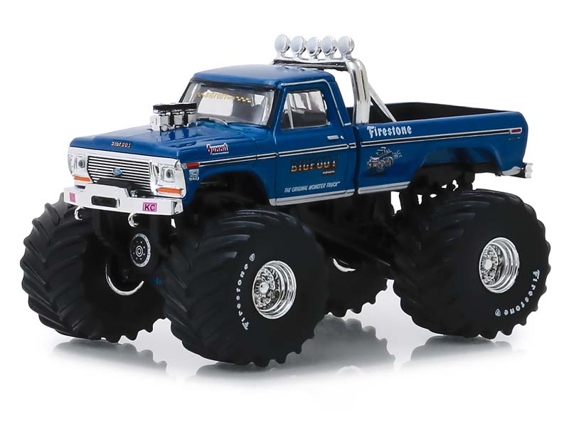 1974 Ford F-250 Monster Truck Bigfoot #1 w/ 66-Inch Tires (Kings of Crunch Series 4) Diecast 1:64 Scale Model - Greenlight 49040A