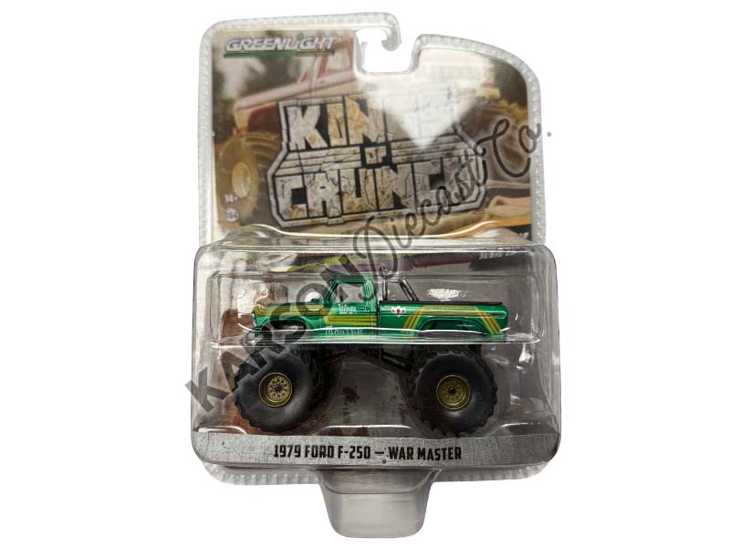 CHASE 1979 Ford F-250 Monster Truck - War Master (Kings of Crunch) Series 10 Diecast 1:64 Scale Model - Greenlight 49100B