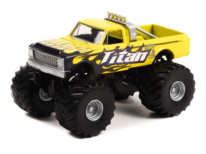 CHASE 1972 Chevrolet C-10 Monster Truck - Titan (Kings of Crunch) Series 11 Diecast 1:64 Model - Greenlight 49110A