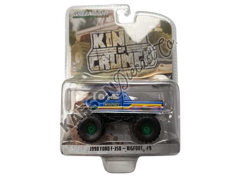 CHASE 1990 Ford F-350 Monster Truck - Bigfoot #9 (Kings of Crunch) Series 14 Diecast 1:64 Scale Models - Greenlight 49140D