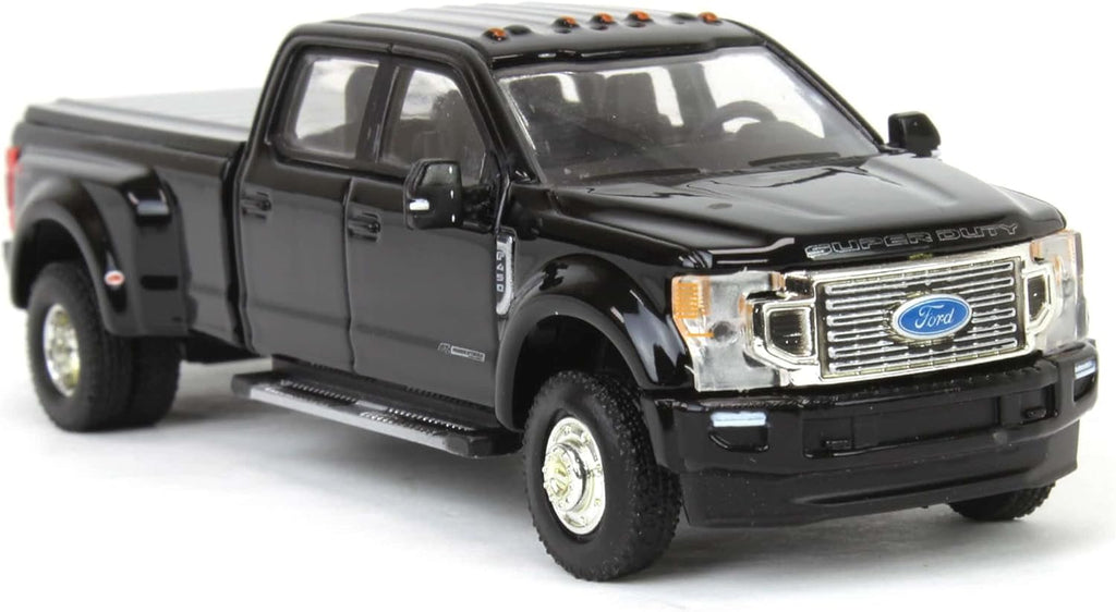 2020 Ford F-450 Platinum Super Duty Dually Pickup - Agate Black Diecast 1:64 Scale Model - Greenlight 51394A