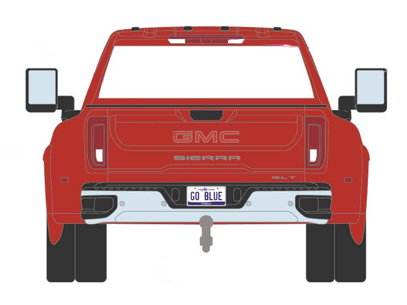 PRE-ORDER 2022 GMC Sierra 3500HD Pro Dually - Cayenne Red (Exclusive) Diecast 1:64 Scale Model - Karson Diecast Co. 51562B