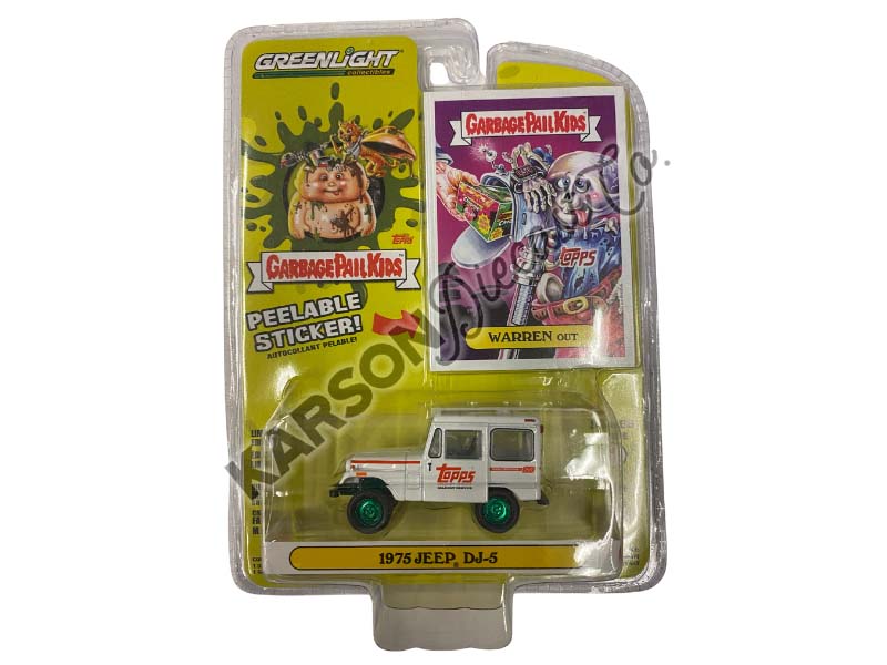 CHASE 1975 Jeep DJ-5 - Warren Out (Garbage Pail Kids) Series 4 Diecast 1:64 Model Car - Greenlight 54070B