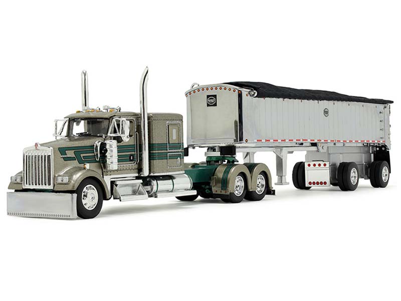 Kenworth W900L w/ 60'' Flat Top Sleeper and MAC Coal End Dump Trailer (D&D Hauling & Excavating) Diecast 1:64 Scale Model - DCP 60-1998