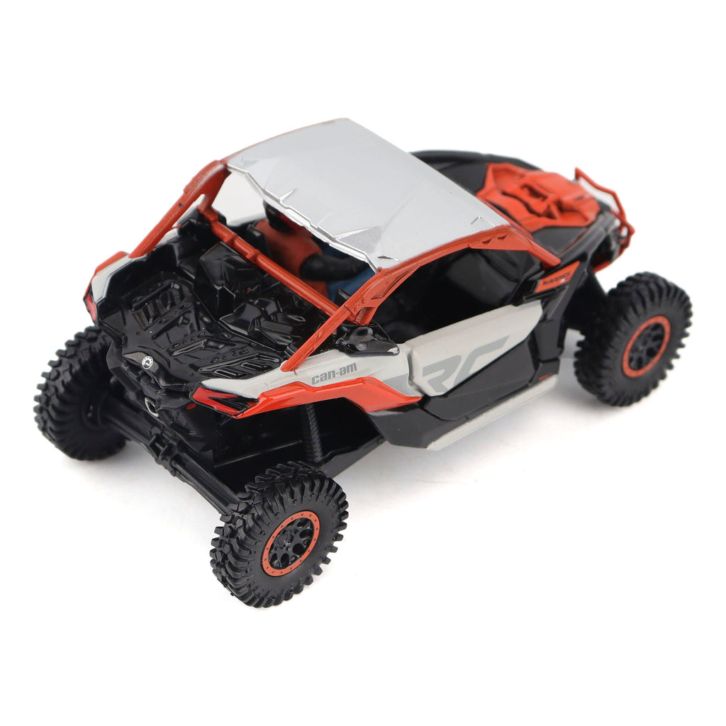 PRE-ORDER Can-Am Maverick X3 X rc Turbo RR Chalk Gray & Magma Red Diecast 1:32 Scale Model - Diecast Masters 60002