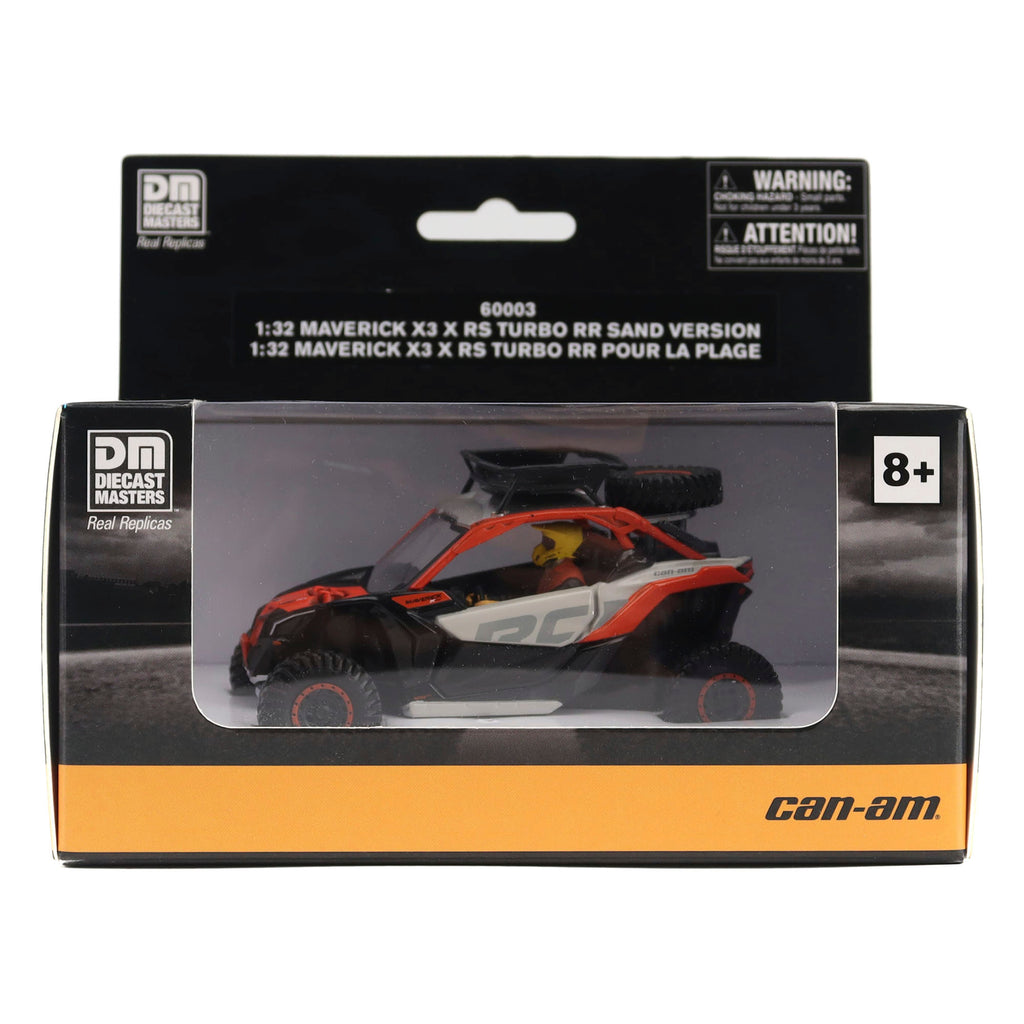 PRE-ORDER Can-Am Maverick X3 X rs Turbo RR Sand Version Chalk Gray & Magma Red Diecast 1:32 Scale Model - Diecast Masters 60003