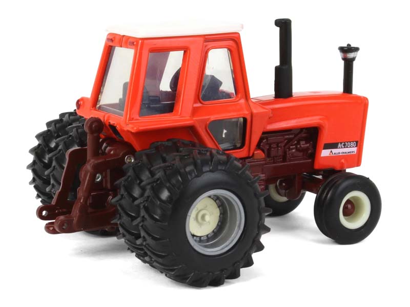 Allis Chalmers 7080 Maroon Belly Tractor w/ Rear Duals Diecast 1:64 Scale Model - ERTL 60008