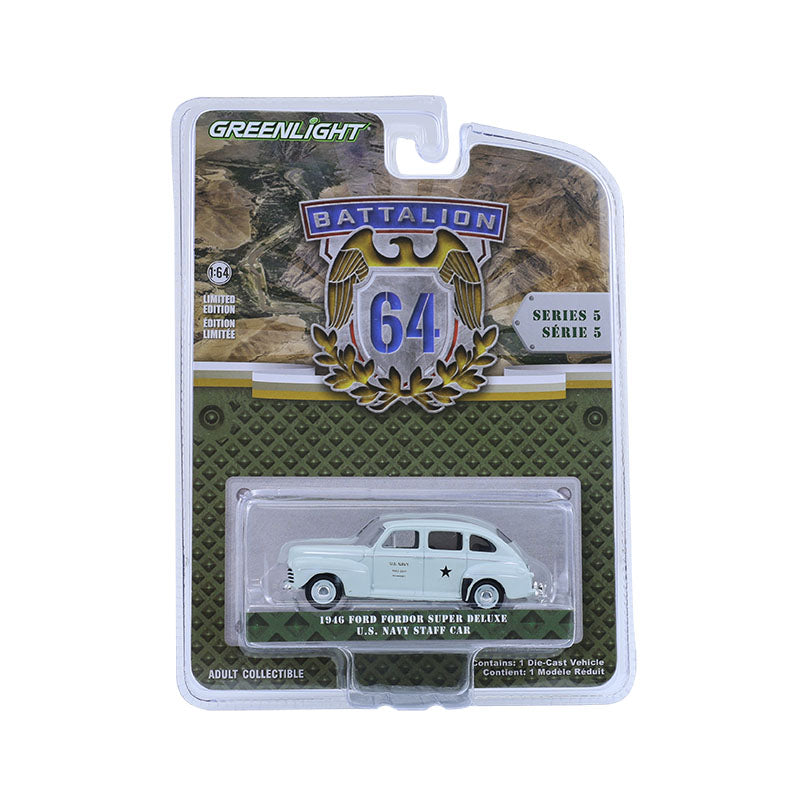 PRE-ORDER 1946 Ford Fordor Super Deluxe (Battalion 64 Series 5) Diecast 1:64 Scale Model - Greenlight 61050C