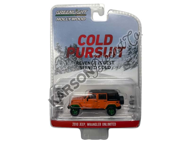 CHASE 2010 Jeep Wrangler Unlimited - Cold Pursuit 2019 (Hollywood) Series 40 Diecast 1:64 Scale Model - Greenlight 62010E