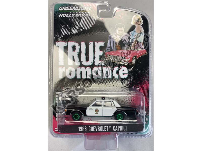 CHASE 1986 Chevrolet Caprice Los Angeles Police Department  - True Romance (Hollywood Series 41) Diecast 1:64 Scale Model - Greenlight 62020C