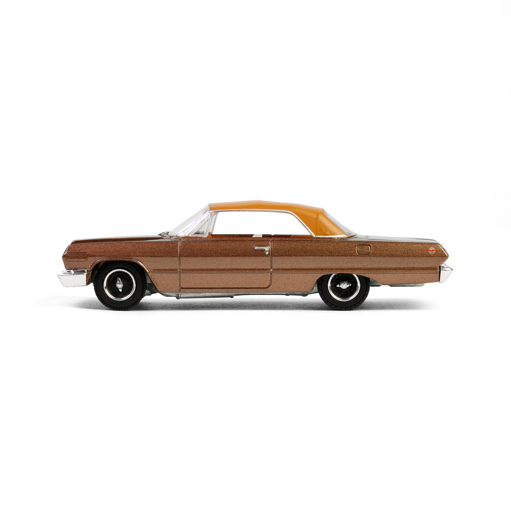 1963 Chevrolet Impala SS Convertible Top Up - Bronze Metallic (California Lowriders Series 6) Diecast 1:64 Scale Model - Greenlight 63070C