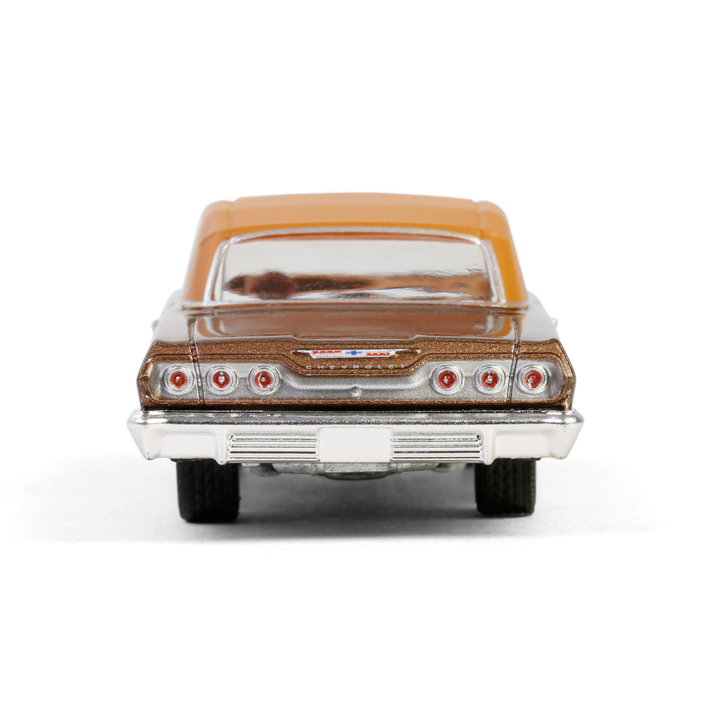 1963 Chevrolet Impala SS Convertible Top Up - Bronze Metallic (California Lowriders Series 6) Diecast 1:64 Scale Model - Greenlight 63070C