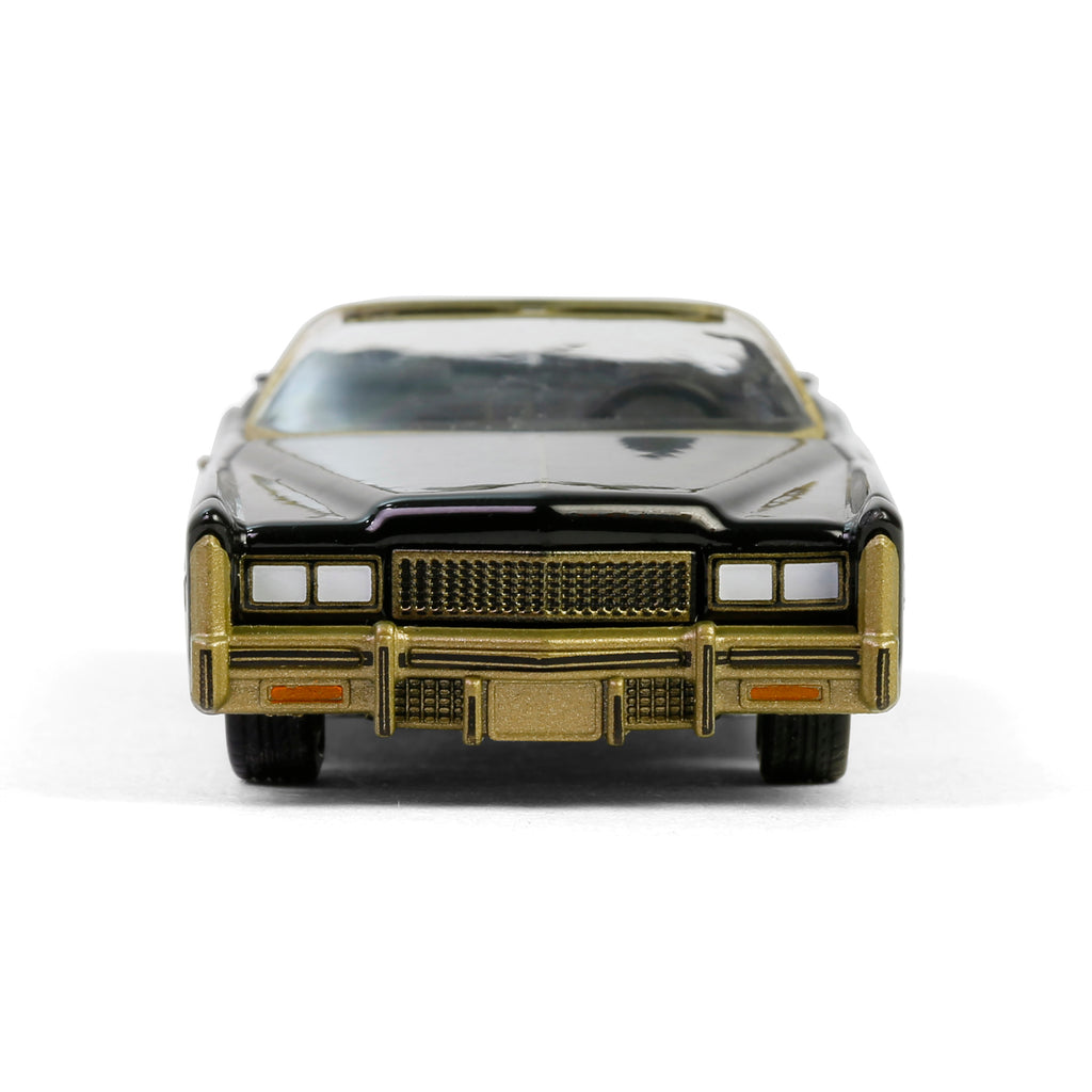 1976 Cadillac Eldorado Convertible - Black & Gold (California Lowriders Series 6) Diecast 1:64 Scale Model - Greenlight 63070F