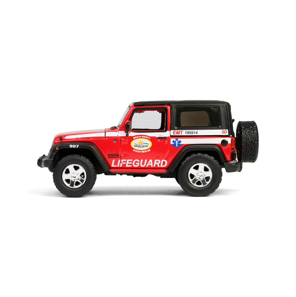 2011 Jeep Wrangler – Volusia County Florida Beach  Lifeguard/EMT (First Responders Series 2) Diecast 1:64 Scale Model - Greenlight 67060E