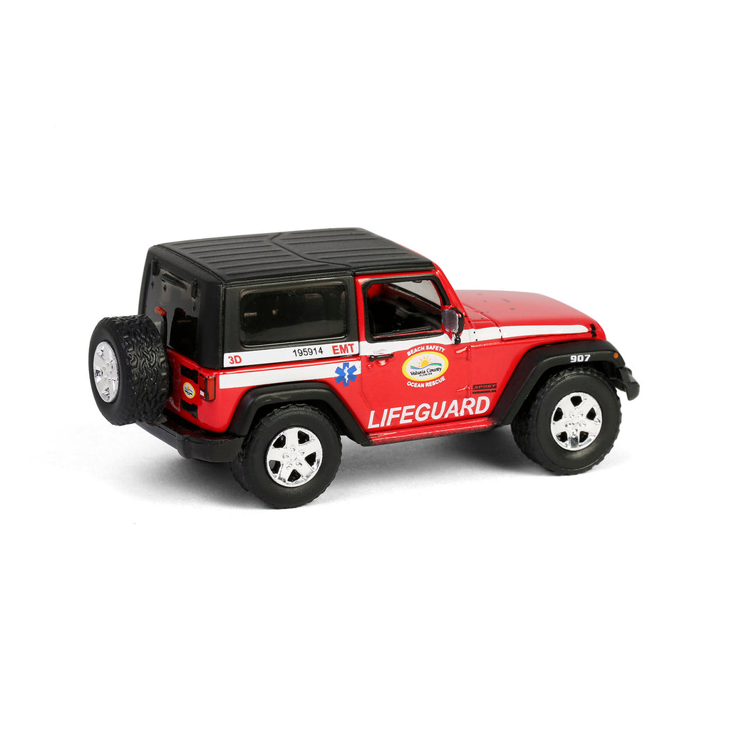 2011 Jeep Wrangler – Volusia County Florida Beach  Lifeguard/EMT (First Responders Series 2) Diecast 1:64 Scale Model - Greenlight 67060E