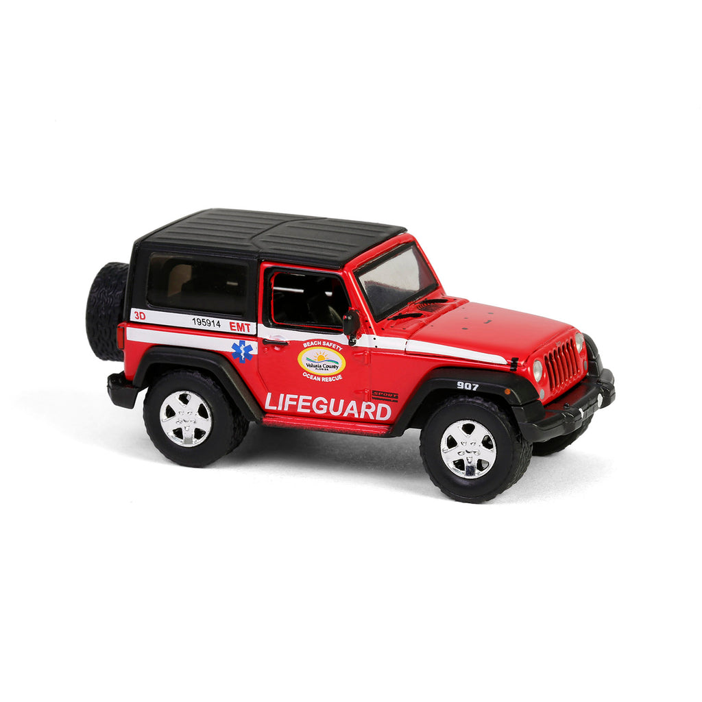 2011 Jeep Wrangler – Volusia County Florida Beach  Lifeguard/EMT (First Responders Series 2) Diecast 1:64 Scale Model - Greenlight 67060E