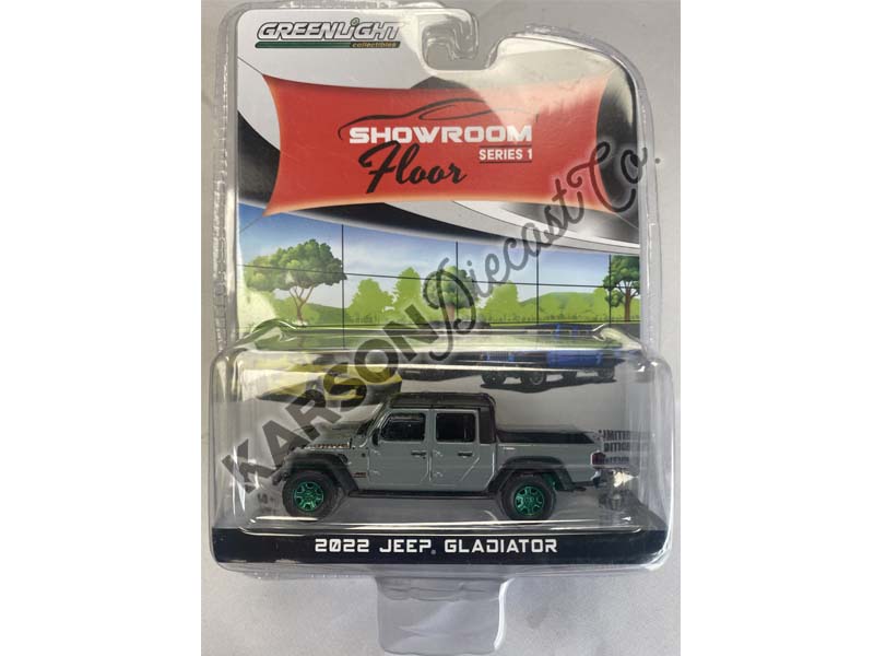 CHASE 2022 Jeep Gladiator Mojave - Sting Gray (Showroom Floor) Series 1 Diecast 1:64 Scale Model Car - Greenlight 68010E