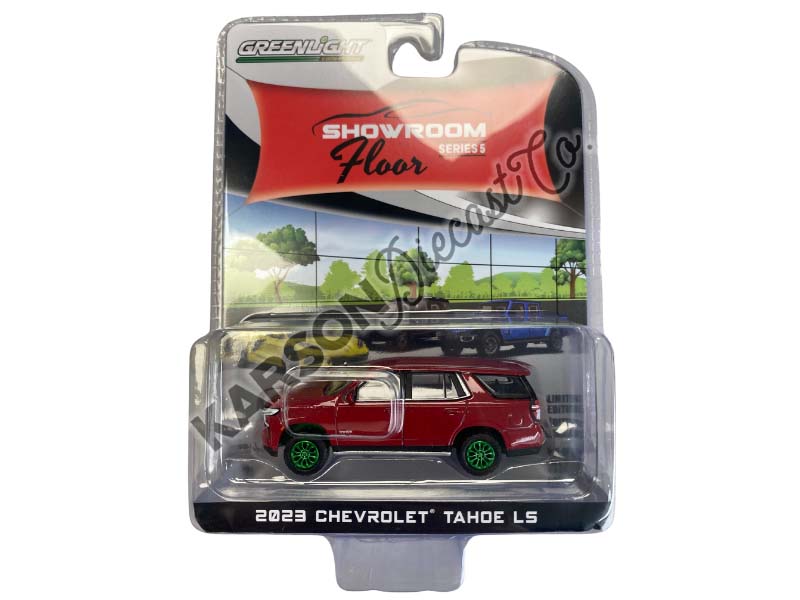 CHASE 2023 Chevrolet Tahoe LS – Radiant Red (Showroom Floor Series 5) Diecast 1:64 Scale Model - Greenlight 68050D