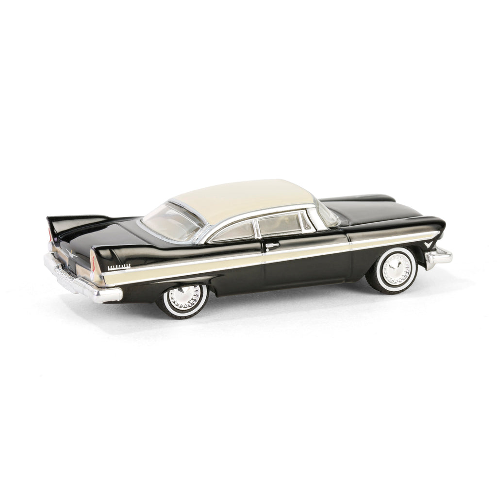 1957 Plymouth Belvedere - Jet Black and Sand Dune White (Showroom Floor Series 6) Diecast 1:64 Scale Model - Greenlight 68060A