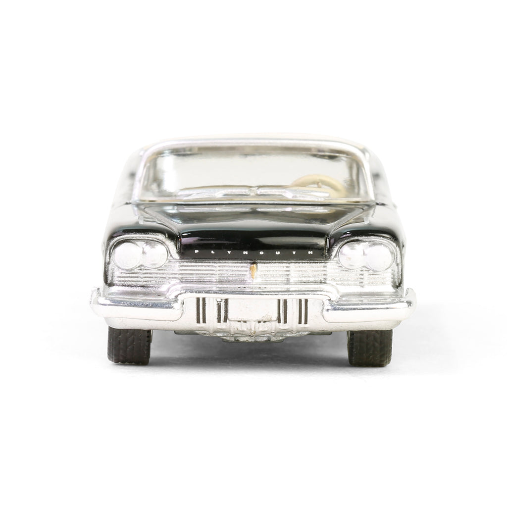 1957 Plymouth Belvedere - Jet Black and Sand Dune White (Showroom Floor Series 6) Diecast 1:64 Scale Model - Greenlight 68060A