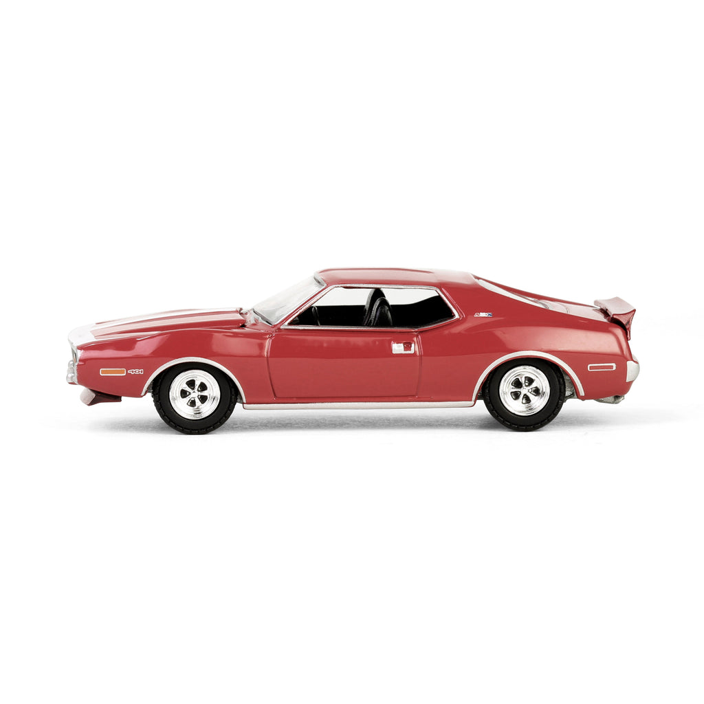 1971 AMC Javelin AMX - Matador Red w/ White Hood Stripe (Showroom Floor Series 6) Diecast 1:64 Scale Model - Greenlight 68060B