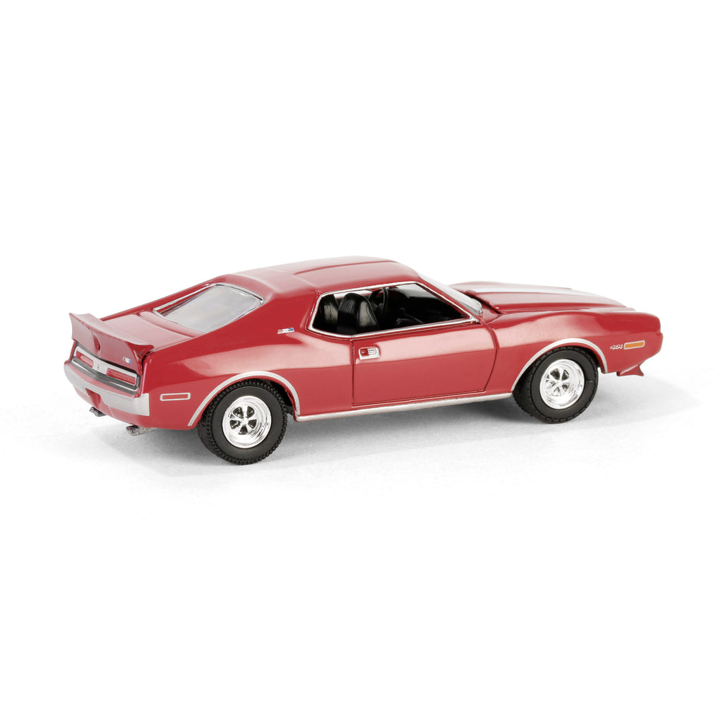 1971 AMC Javelin AMX - Matador Red w/ White Hood Stripe (Showroom Floor Series 6) Diecast 1:64 Scale Model - Greenlight 68060B