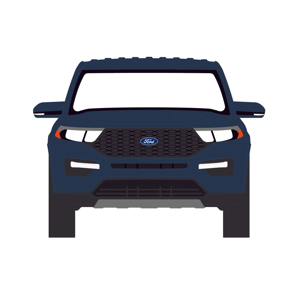 PRE-ORDER 2024 Ford Explorer - Stone Blue (Showroom Floor Series 7) Diecast 1:64 Scale Models - Greenlight 68070D