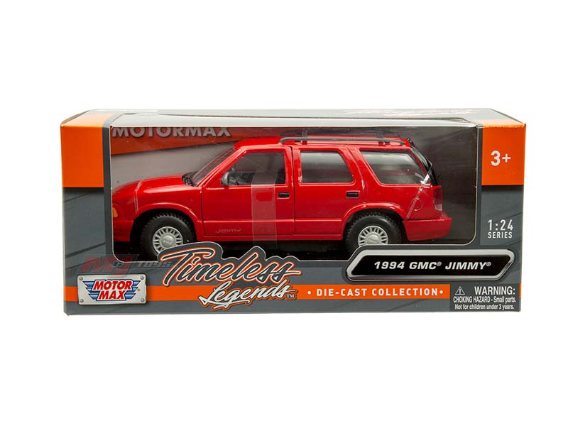 1994 GMC Jimmy – Red (Timeless Legends) Diecast 1:24 Scale Model - Motormax 73206RD