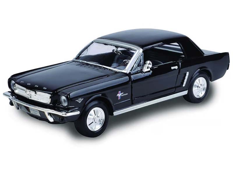 1964 1/2 Ford Mustang - Black (Timeless Legends) Diecast 1:24 Scale Model - Motormax 73273BK