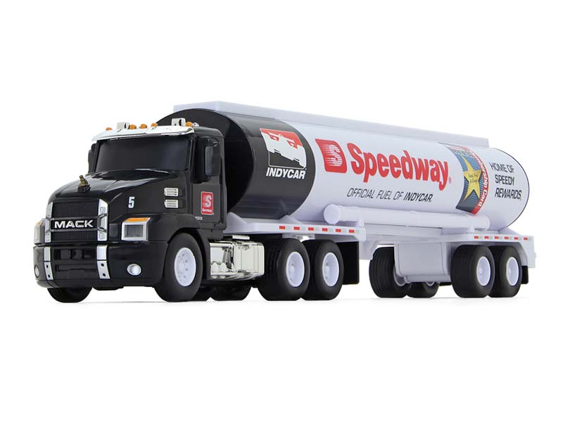 Speedway Mack Anthem Day Cab w/ Fuel Tank Trailer Model (Plastic w/ Light & Sound) - First Gear 79-0595