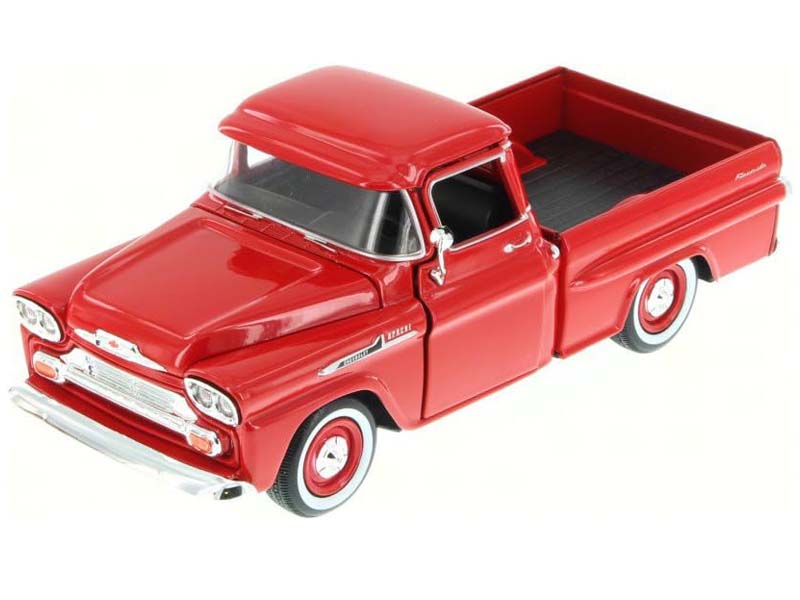 1958 Chevrolet Apache Fleetside Pickup Red (Timeless Legends) Diecast 1:24 Model Truck - Motormax 79311RD