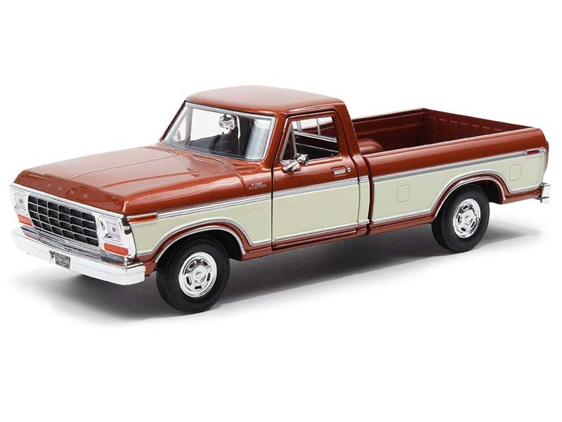 1979 Ford F-150 Custom – Brown / Cream Two-Tone (Timeless Legends) Diecast 1:24 Scale Model - Motormax 79346BRNCRM