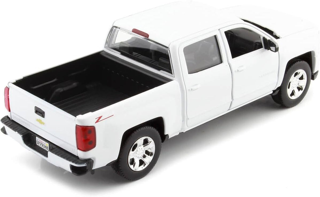 2017 Chevrolet Silverado 1500 LT Z71 Crew Cab - White Diecast 1:24 Scale Model - Motormax 79348WH