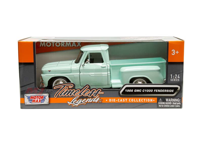 1966 GMC C1000 Fenderside - Green (Timeless Legends) Diecast 1:24 Scale Model - Motormax 79379LTGRN