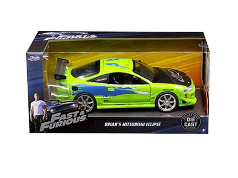 Brian’s 1995 Mitsubishi Eclipse (Fast & Furious) Diecast 1:24 Scale Model - Jada 97603